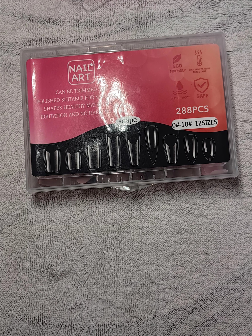 288PCS False Nail Set in Pink - Multipack Men Accessories